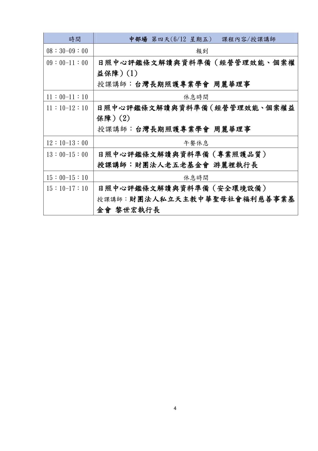 115年度社區式長照機構業務負責人職能教育訓練簡章-1150409_page-0005 115年度社區式長照機構業務負責人職能教育訓練簡章-1150409_page-0005